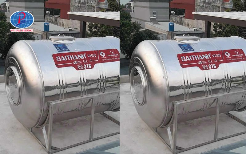 Bồn inox Đại Thành nằm ngang 316